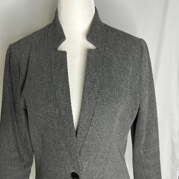 The Maison Cinqcent 500 Grey Wool Blazer Coat - Picture 2 of 10